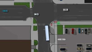 Bus vs. pedestrian7